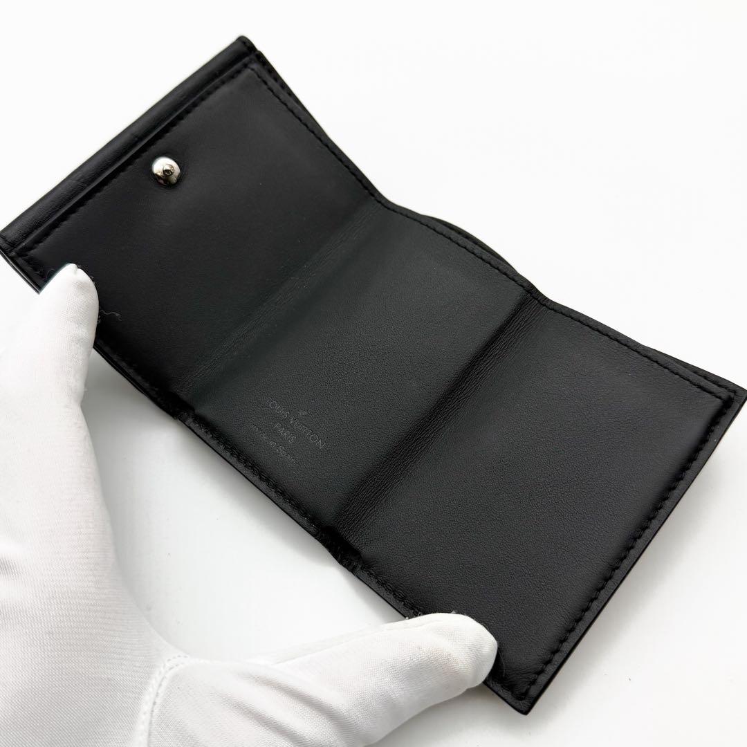 【美品】ルイヴィトン 三つ折財布 ディスカバリーコンパクト シャドウ ノワール