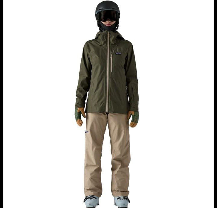 Patagoniaのレディースパウダータウン スキー スノーボード ビブパンツ