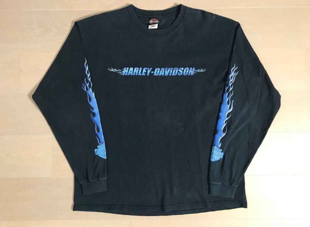 ハーレーダビッドソン　ヴィンテージ　長袖カットソー 【人気フレイム・良サイズ】