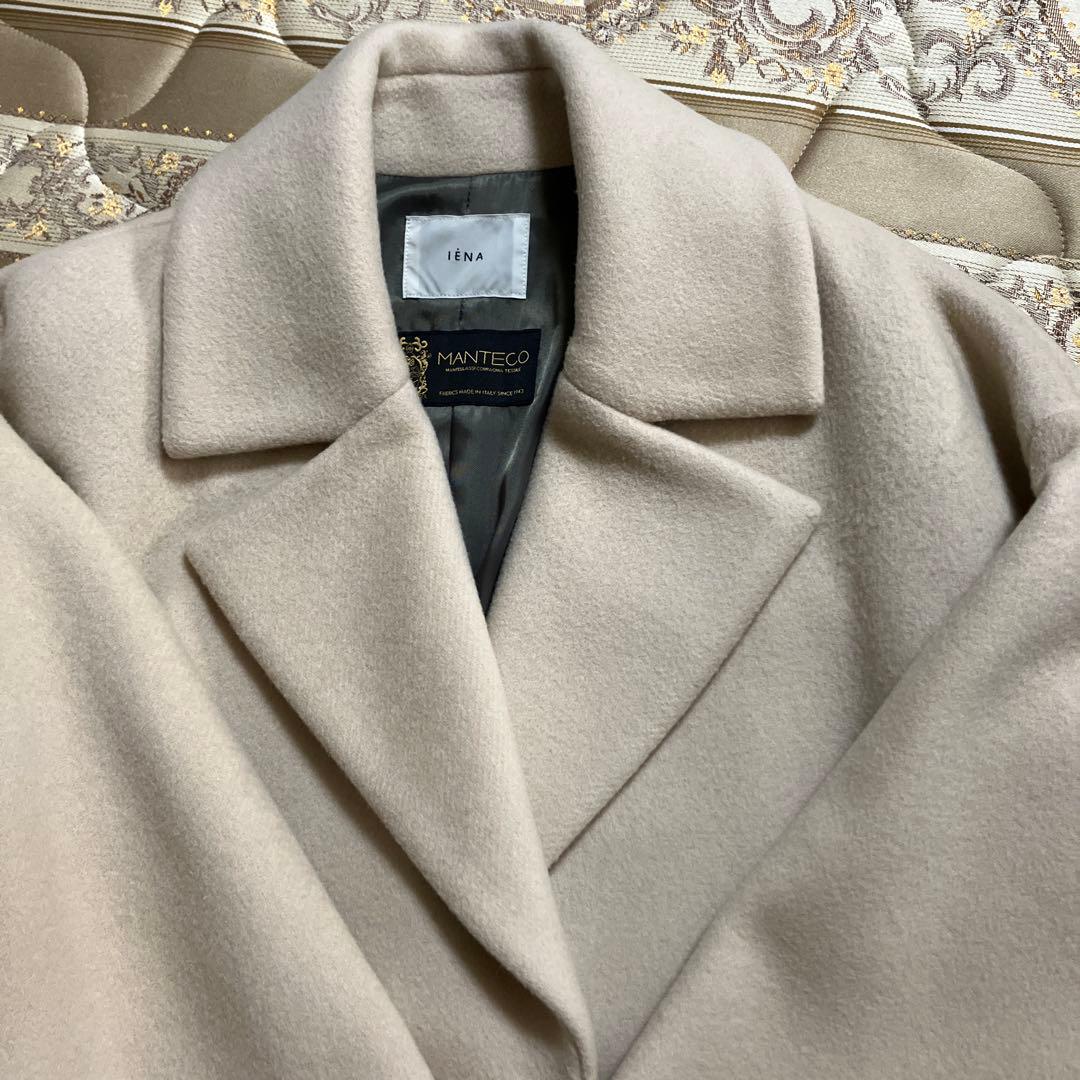 IENA MANTECO オーバーチェスターコート　38　ナチュラル　訳あり