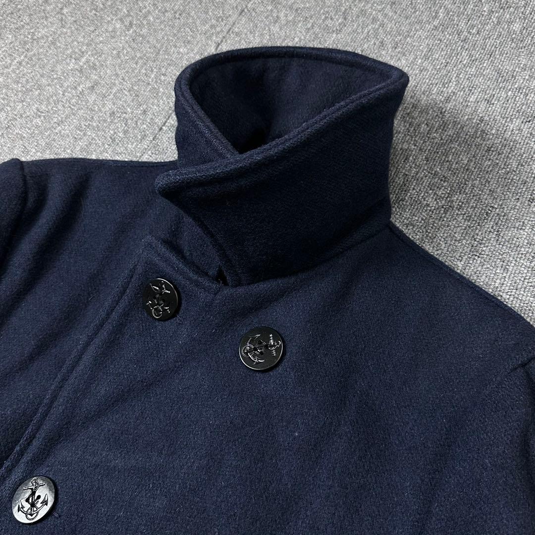 USA 90s Schott 希少 ネイビー Pコート ウールメルトン ショット