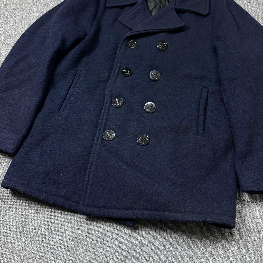 USA 90s Schott 希少 ネイビー Pコート ウールメルトン ショット