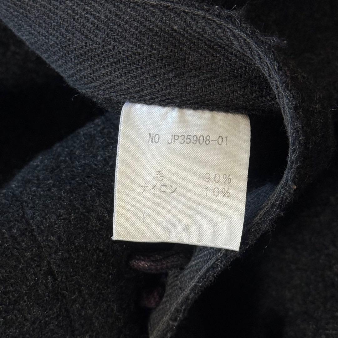 【未使用級】Jipijapa ヒピハパ ダッフルコート 編み込みデザイン 黒 3