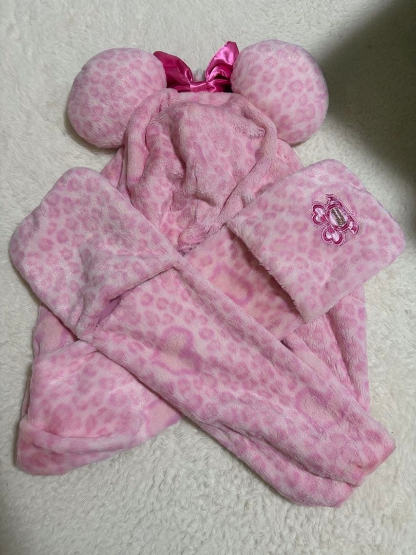 マフラーファンキャップ ヒョウ柄ピンク ディズニー 限定値下げ中‼️