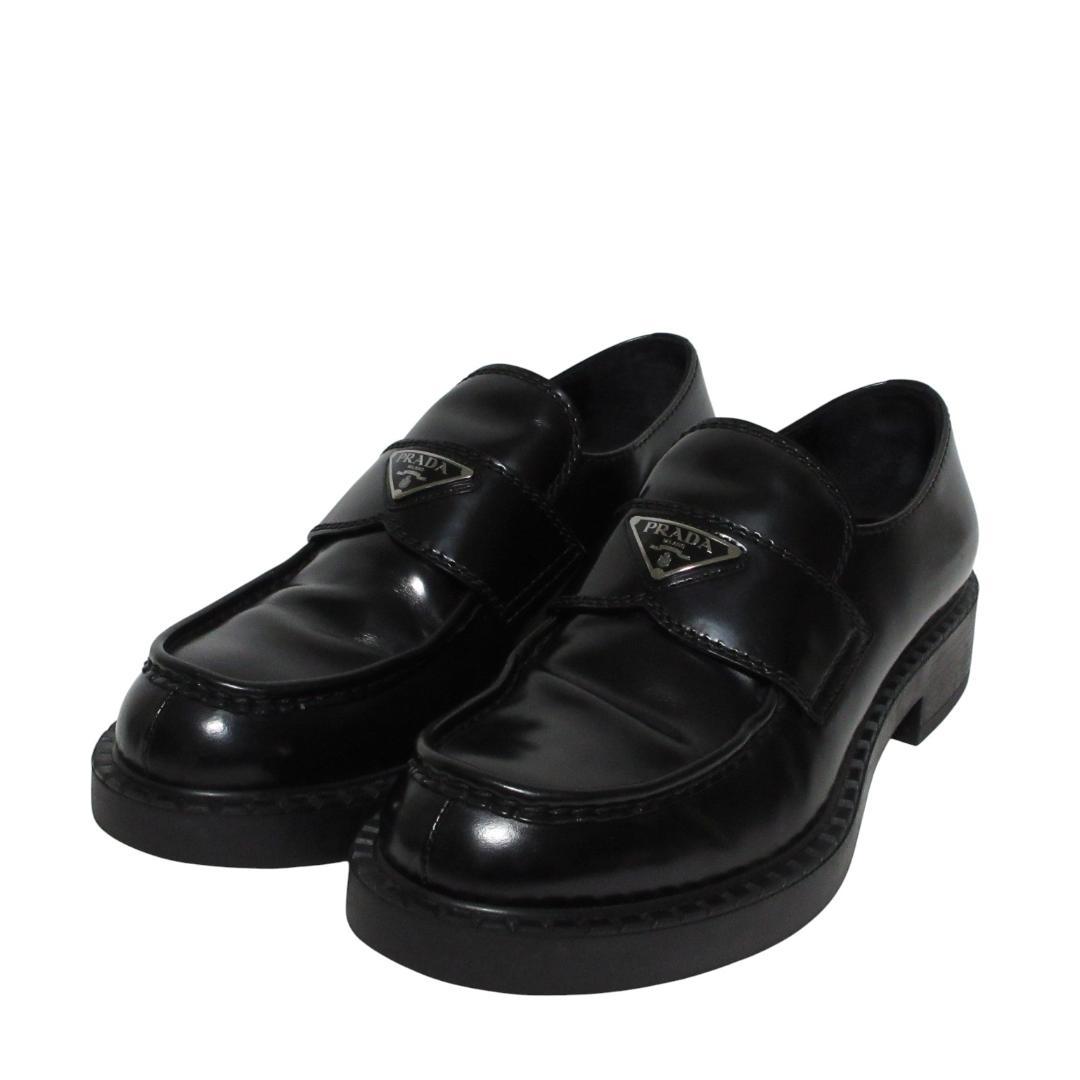 2026現行メンズ プラダ チョコレート黒ローファー8.5約27-27.5前後