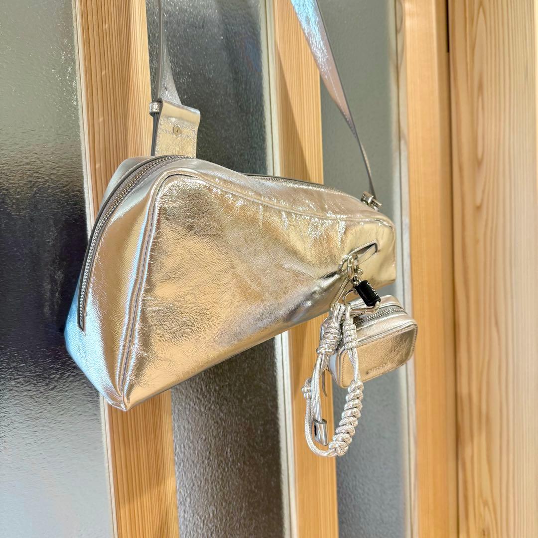 極美品♡UN3D. 2way ハンド　ショルダー　シルバー　トライアングル