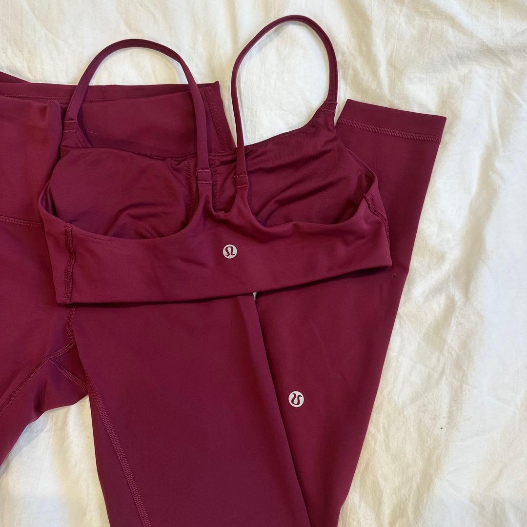 Lululemon ヨガウェアセット バーガンディ