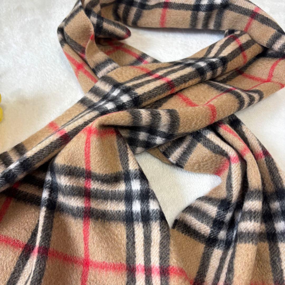 未使用✨タグ付きBurberrys バーバリー カシミヤ　マフラー 英国製