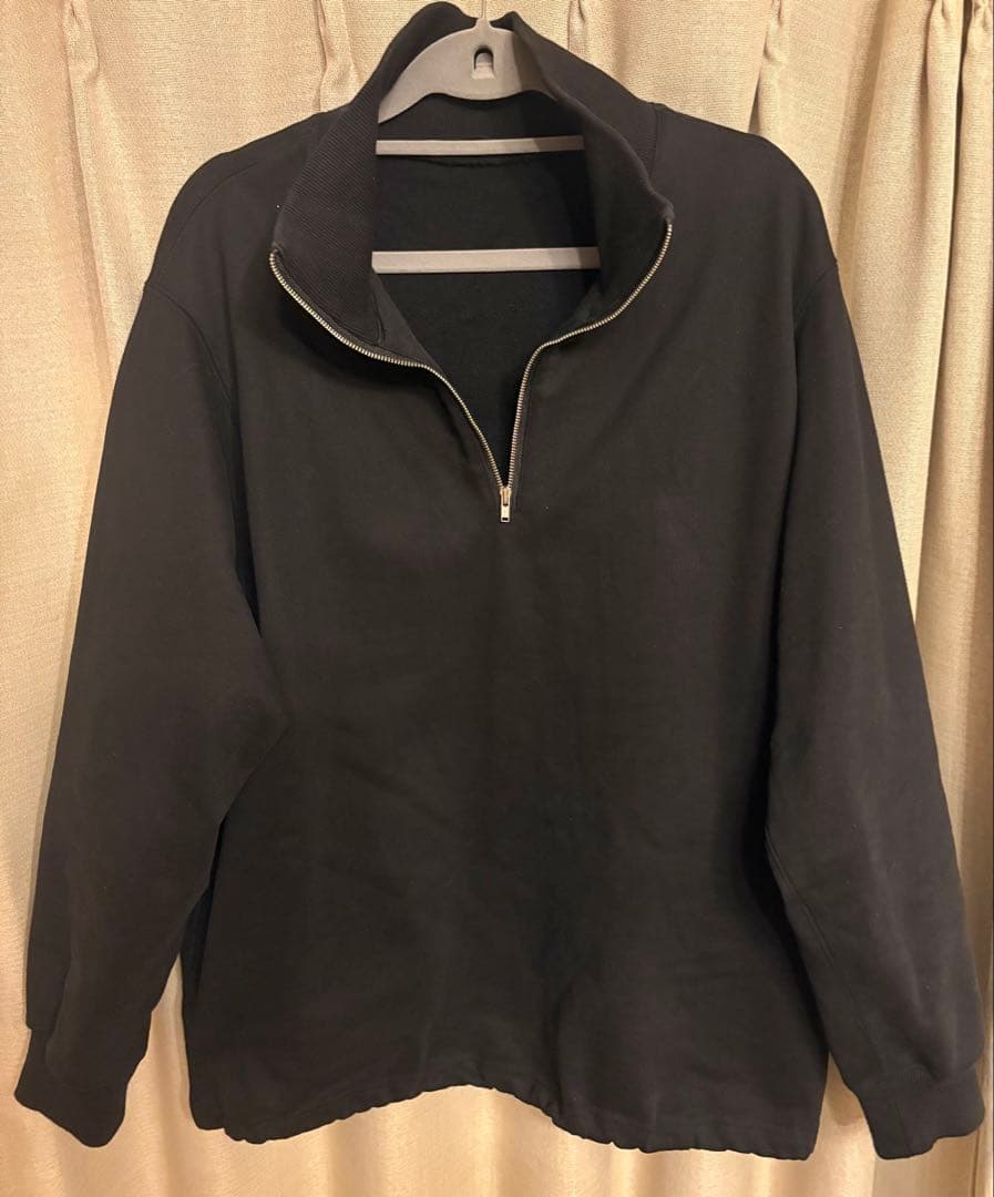 AP STUDIO ハーフジップスウェット ブラック