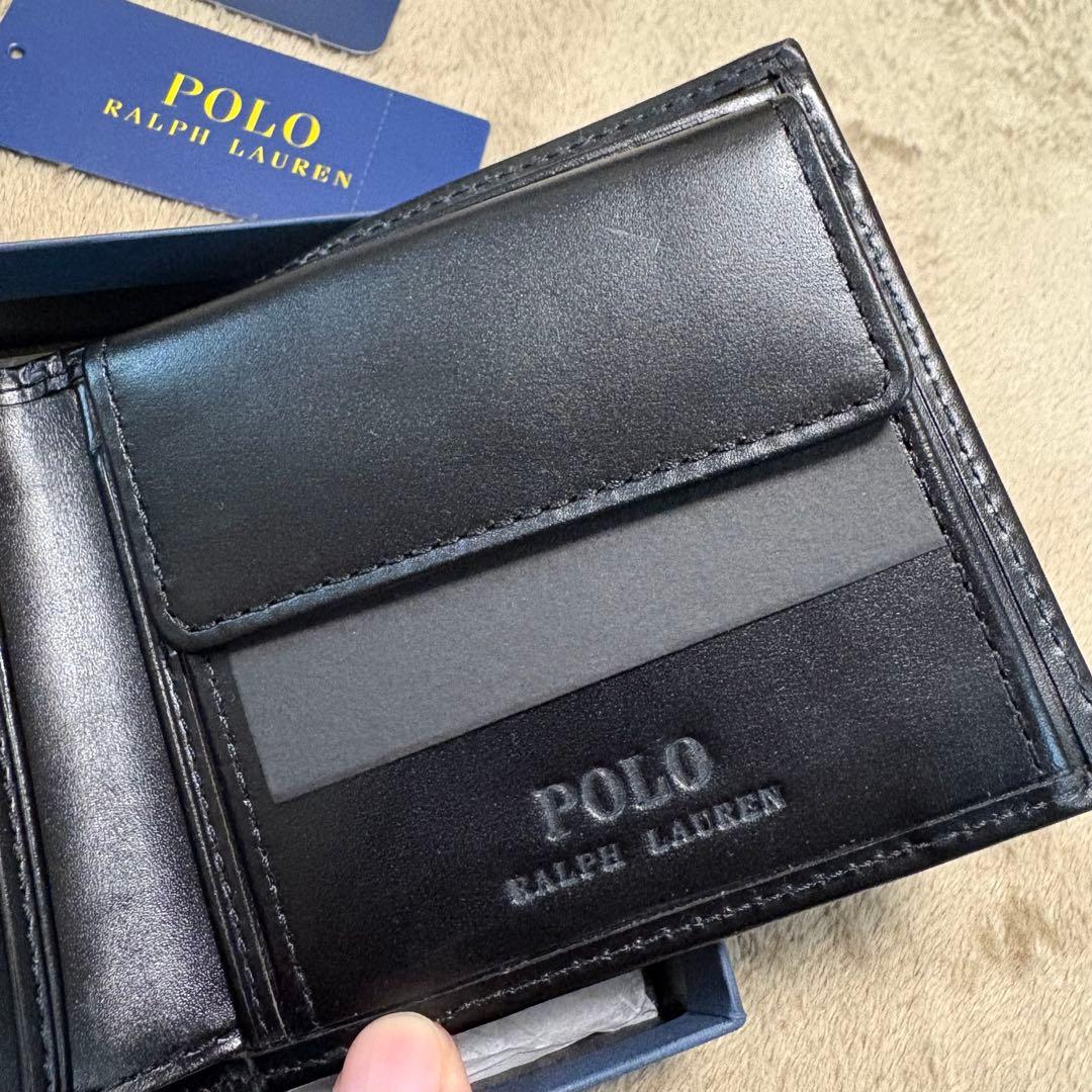 【新品】POLO RALPH LAUREN ロゴエンブロイダード 二つ折り財布