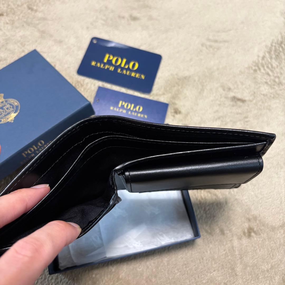 【新品】POLO RALPH LAUREN ロゴエンブロイダード 二つ折り財布