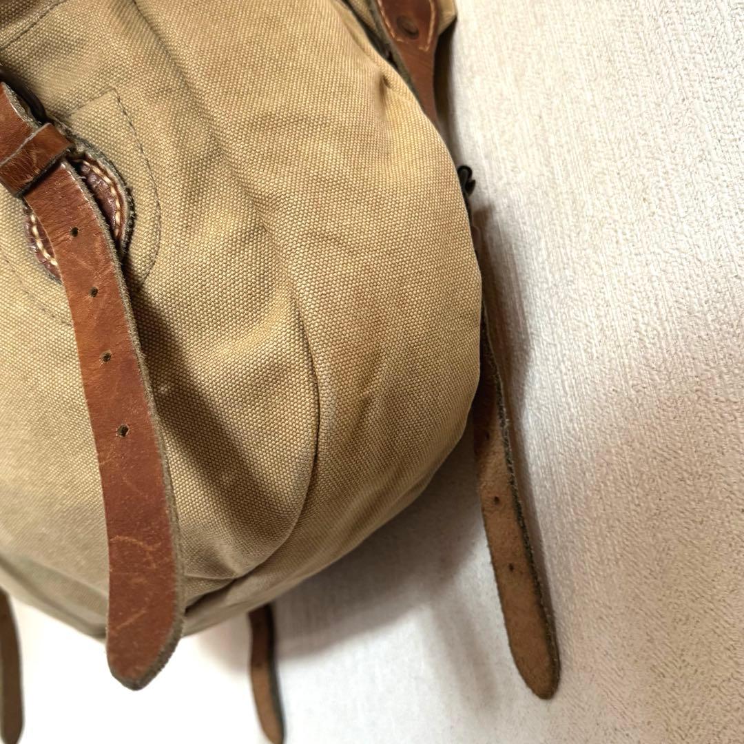 希少　ダブルアールエル　キャンバス地バックパック　ミリタリー山岳部隊サンプリング