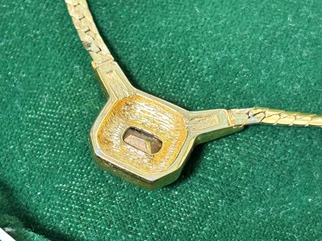 Dior ヴィンテージ ラインストーン ゴールド ピンク パープル ネックレス