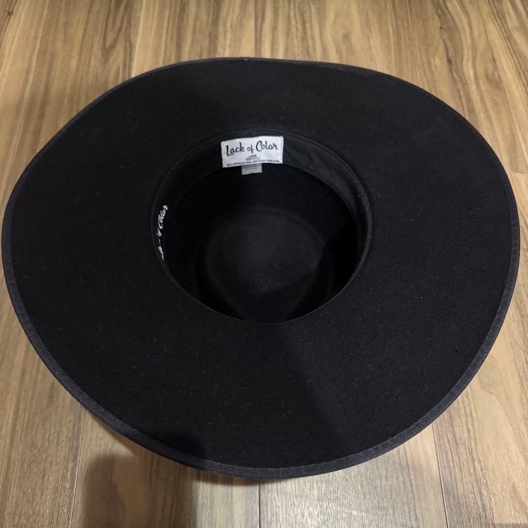 Lack of Color ブラック フェルトハット Lサイズ