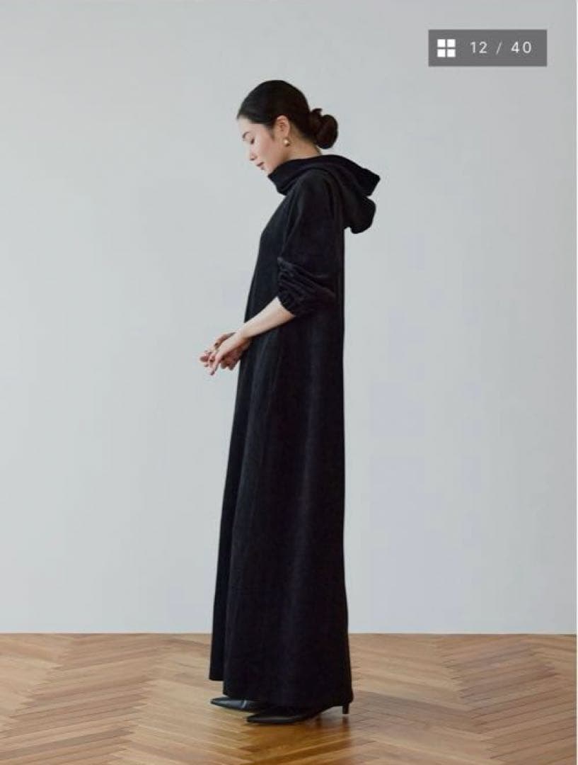 クルーレ　ベルベットフードワンピース