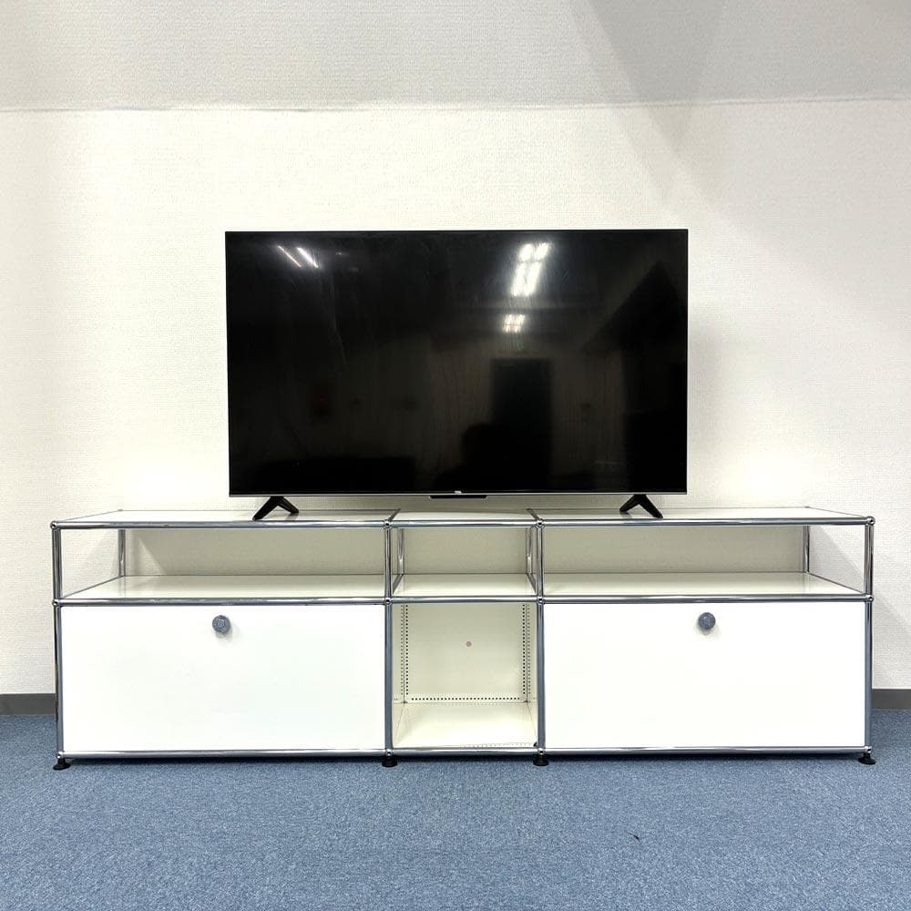 中古 USMハラー｜キャビネット テレビボード 3列2段 ピュアホワイト