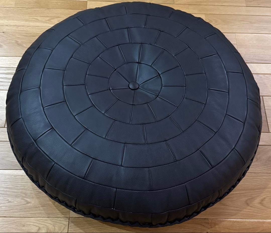 カンディハウス　レザークッション　革クッション　ブラック