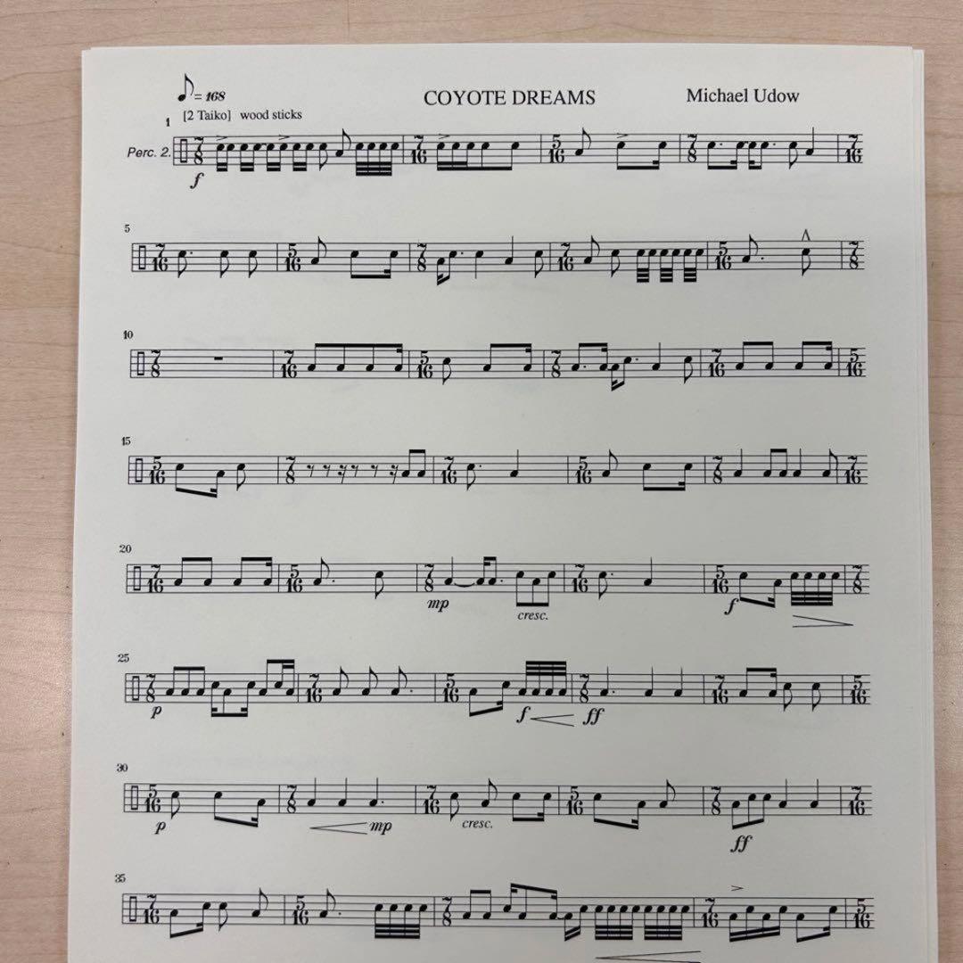 ミッシェルウドー❗️コヨーテドリームズ ❗️マリンバ & 3人の打楽器奏者❗️