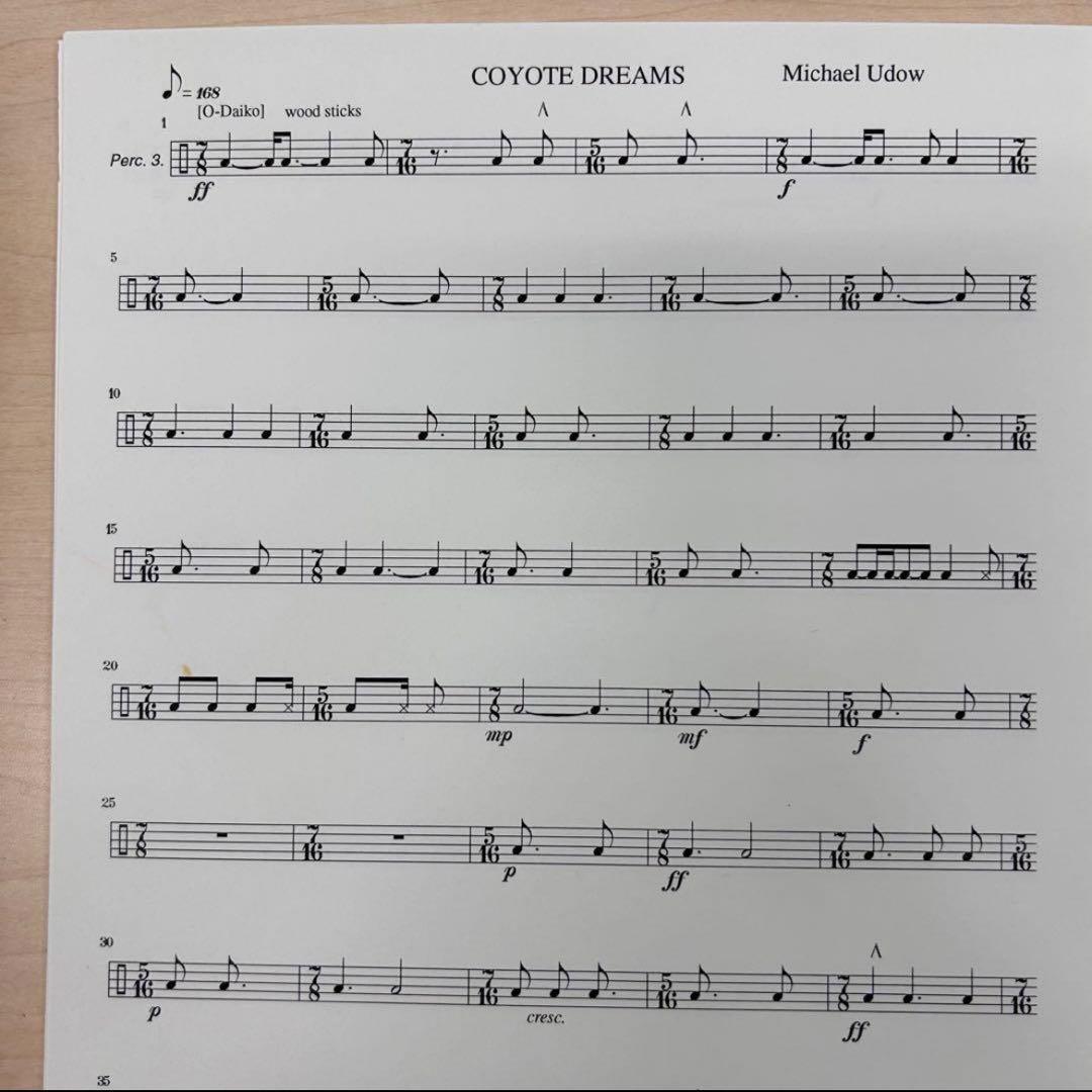ミッシェルウドー❗️コヨーテドリームズ ❗️マリンバ & 3人の打楽器奏者❗️