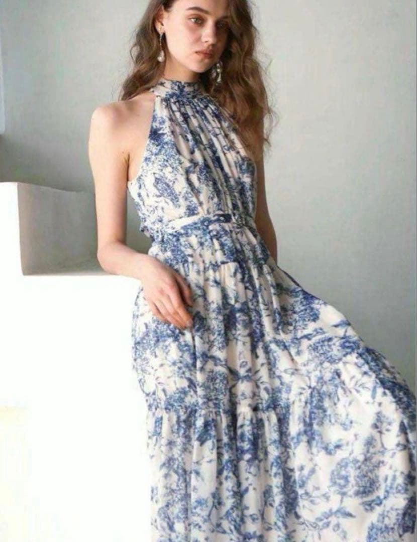 【Estella.K】 Positano Belted long Dress