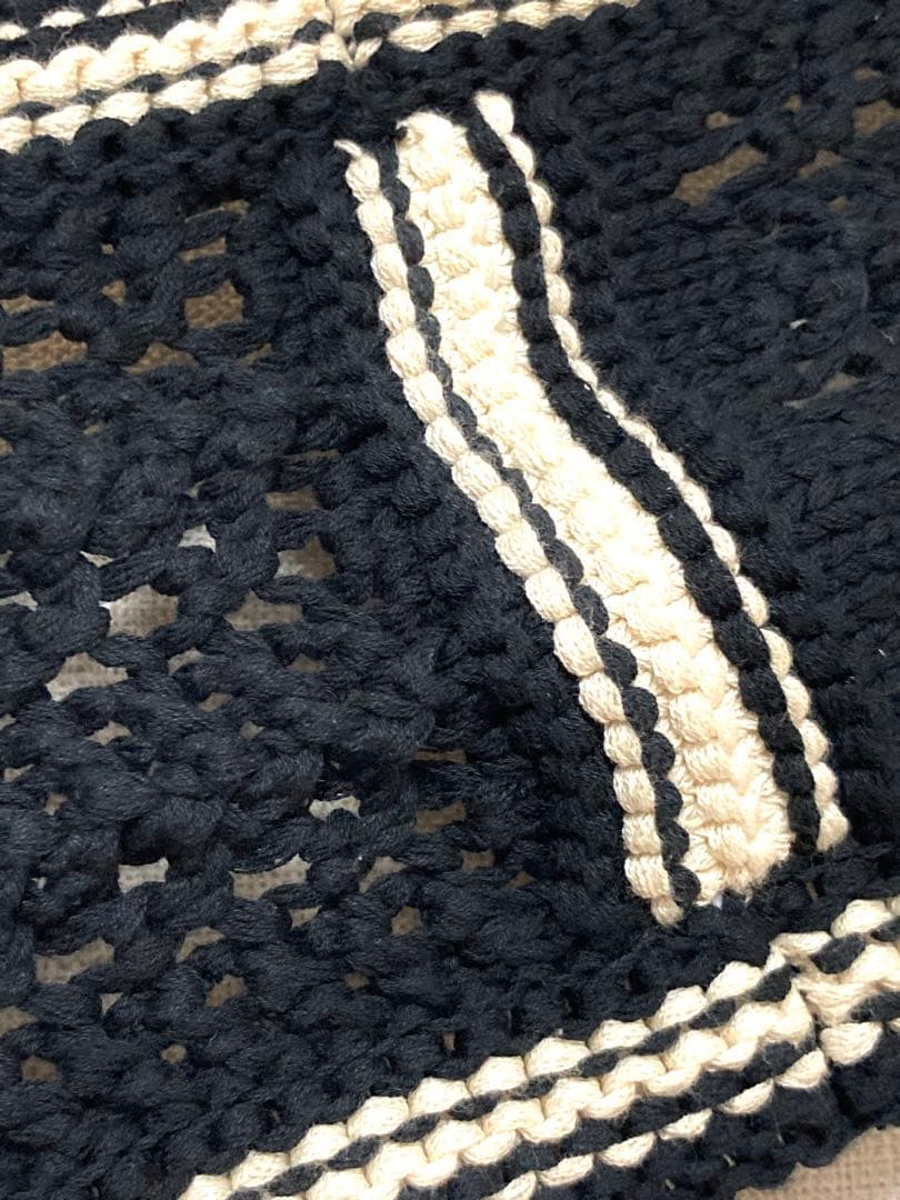 ジルサンダー　コットン　クロシェ　スリム　フリンジ　マフラー　ストール