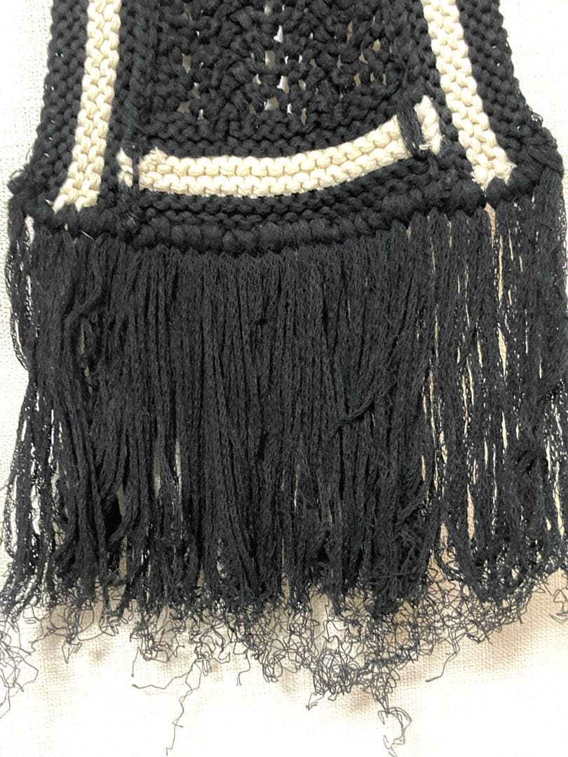 ジルサンダー　コットン　クロシェ　スリム　フリンジ　マフラー　ストール