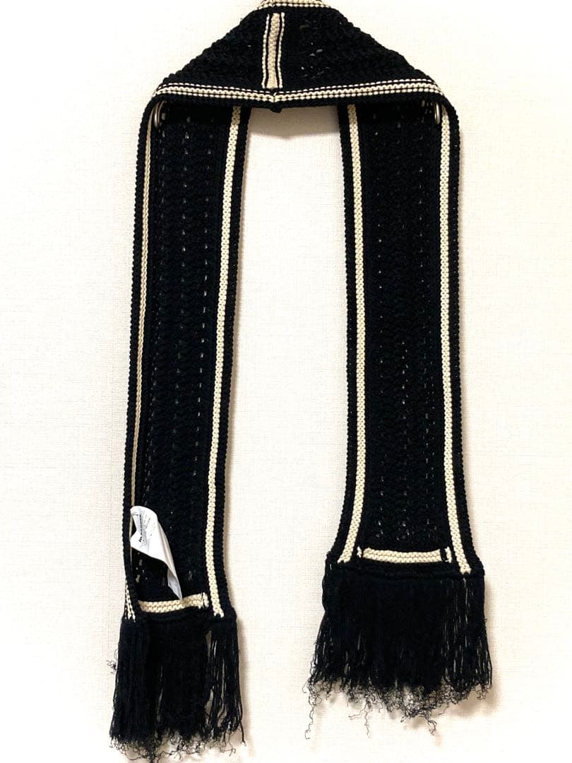 ジルサンダー　コットン　クロシェ　スリム　フリンジ　マフラー　ストール