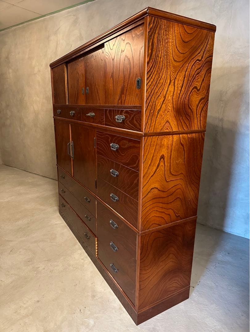 【東京都内23区配送無料】 和箪笥　チェスト　収納　たんす　店舗什器　180cm