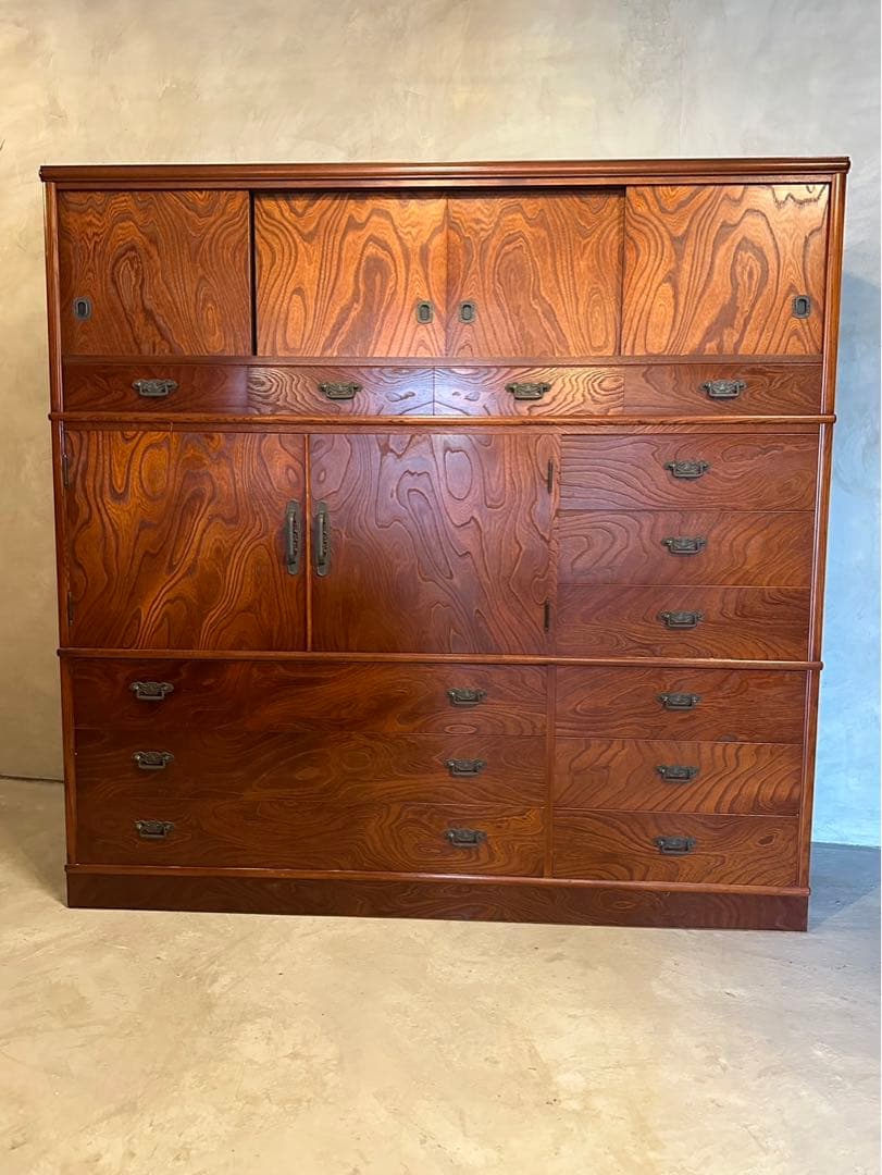 【東京都内23区配送無料】 和箪笥　チェスト　収納　たんす　店舗什器　180cm