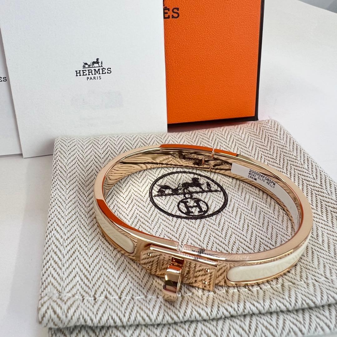 新品未使用　HERMES エルメス　ミニクリックケリー　PM クリーム　PG金具