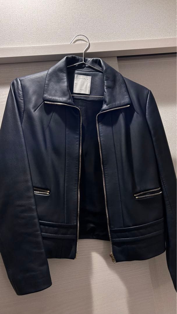 sandro ライダース レザー ジャケット