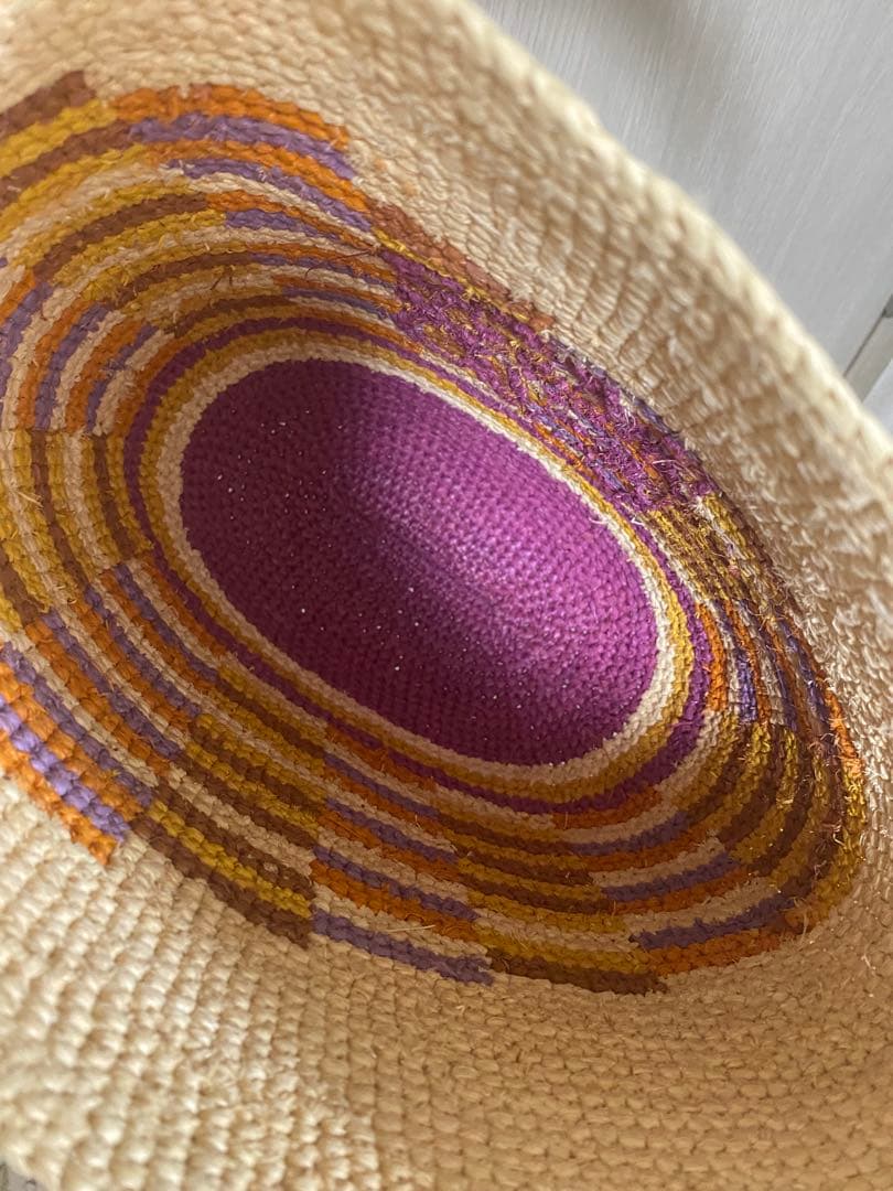 ロエベ　ラフィア　スリット　2way バッグ