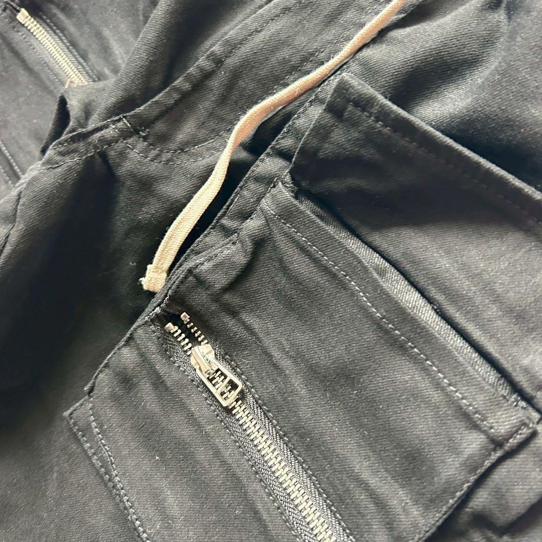 タグ付き　ダンケシェーン　カーゴパンツ　フラップポケット　ブラック　【28】S