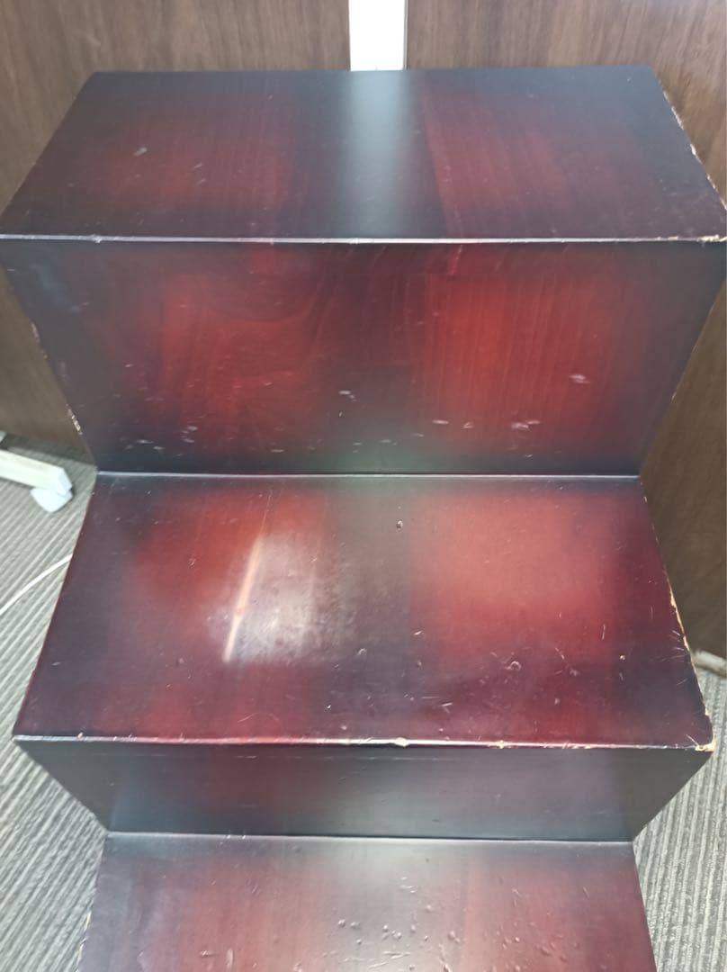 八3471【送料込み】民芸調　階段和箪笥　右下がり　昭和レトロ