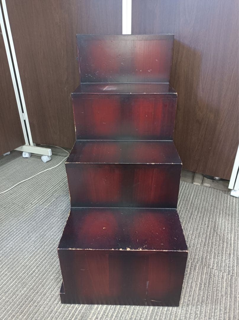 八3471【送料込み】民芸調　階段和箪笥　右下がり　昭和レトロ