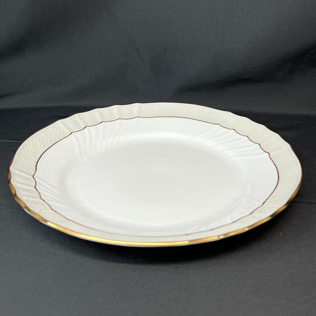 リチャードジノリ　ベッキオグレース　24.5cm　プレート　ペア　廃盤　金彩