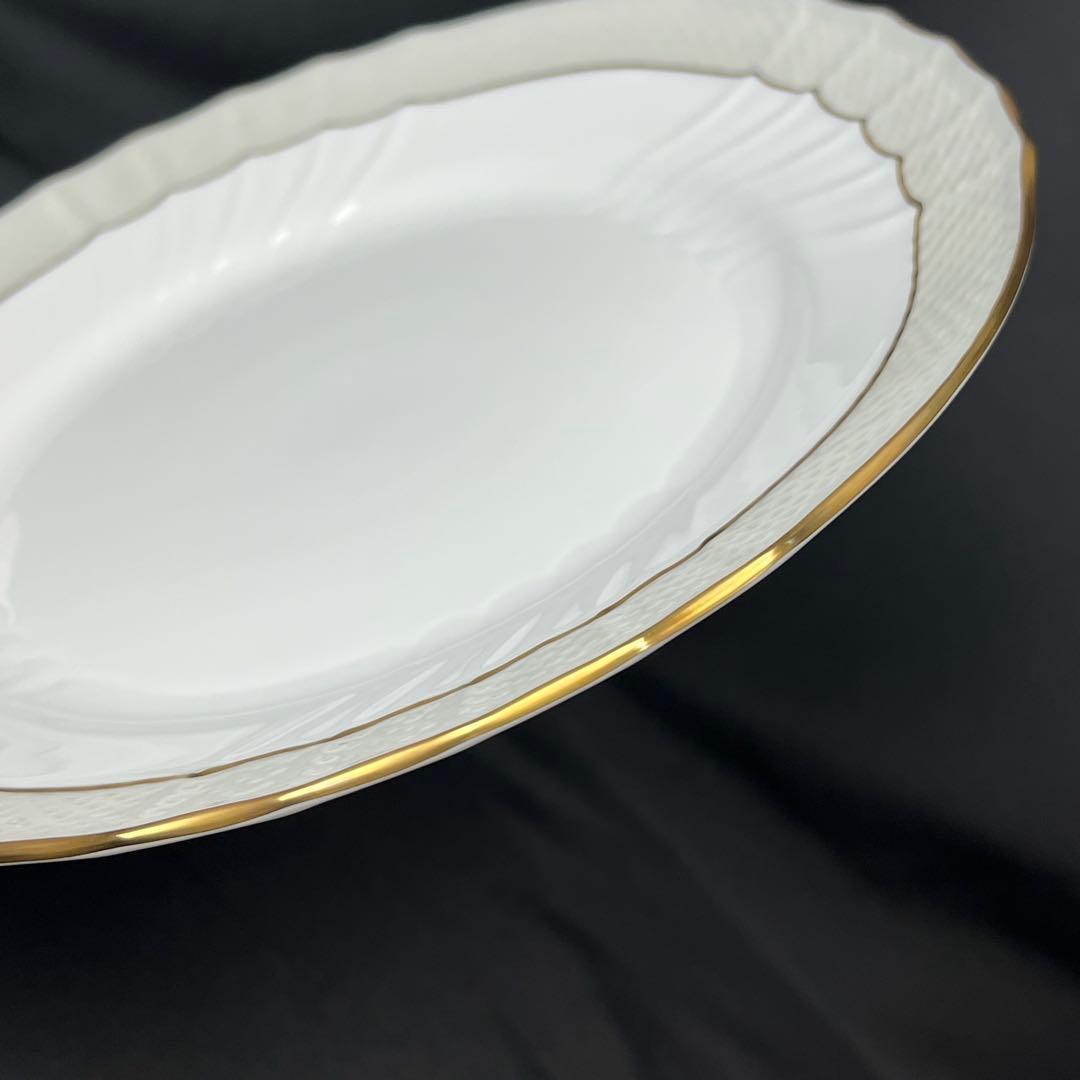 リチャードジノリ　ベッキオグレース　24.5cm　プレート　ペア　廃盤　金彩