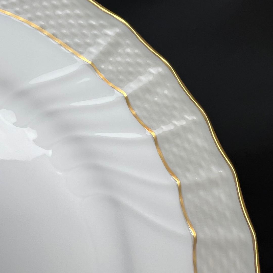 リチャードジノリ　ベッキオグレース　24.5cm　プレート　ペア　廃盤　金彩