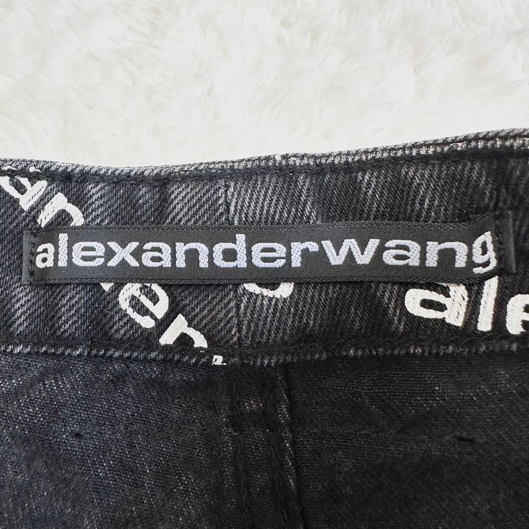♩✨alexanderwang ロゴプリント デニム ショートパンツ