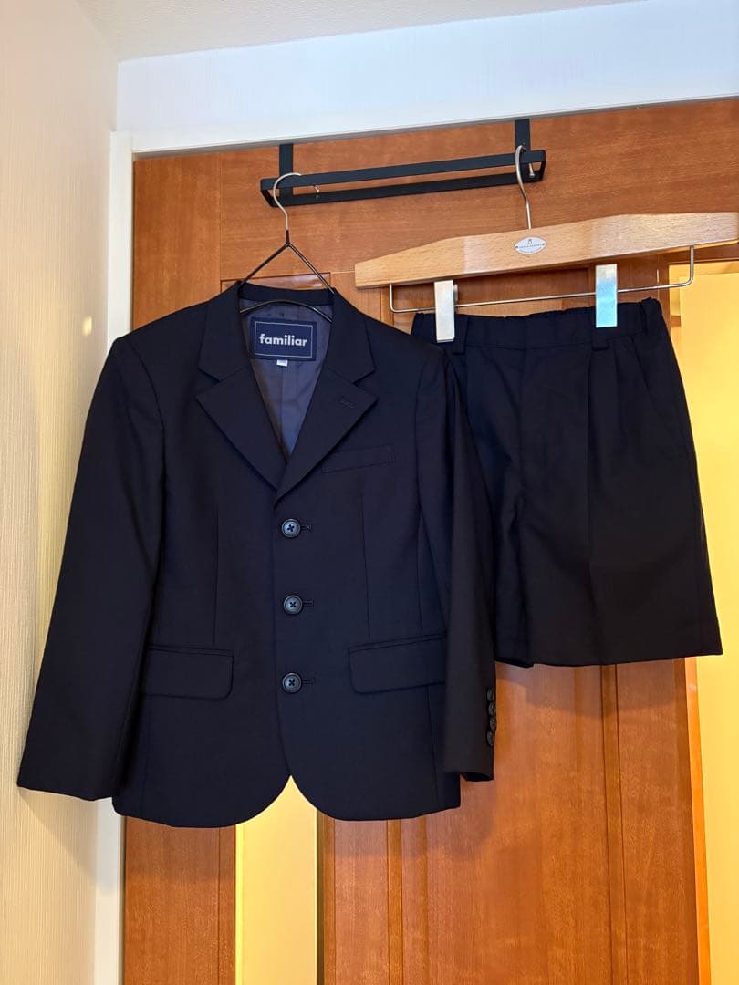 ファミリア　フォーマルスーツ　120 男の子用　2点セット　濃紺　入学式　卒業式