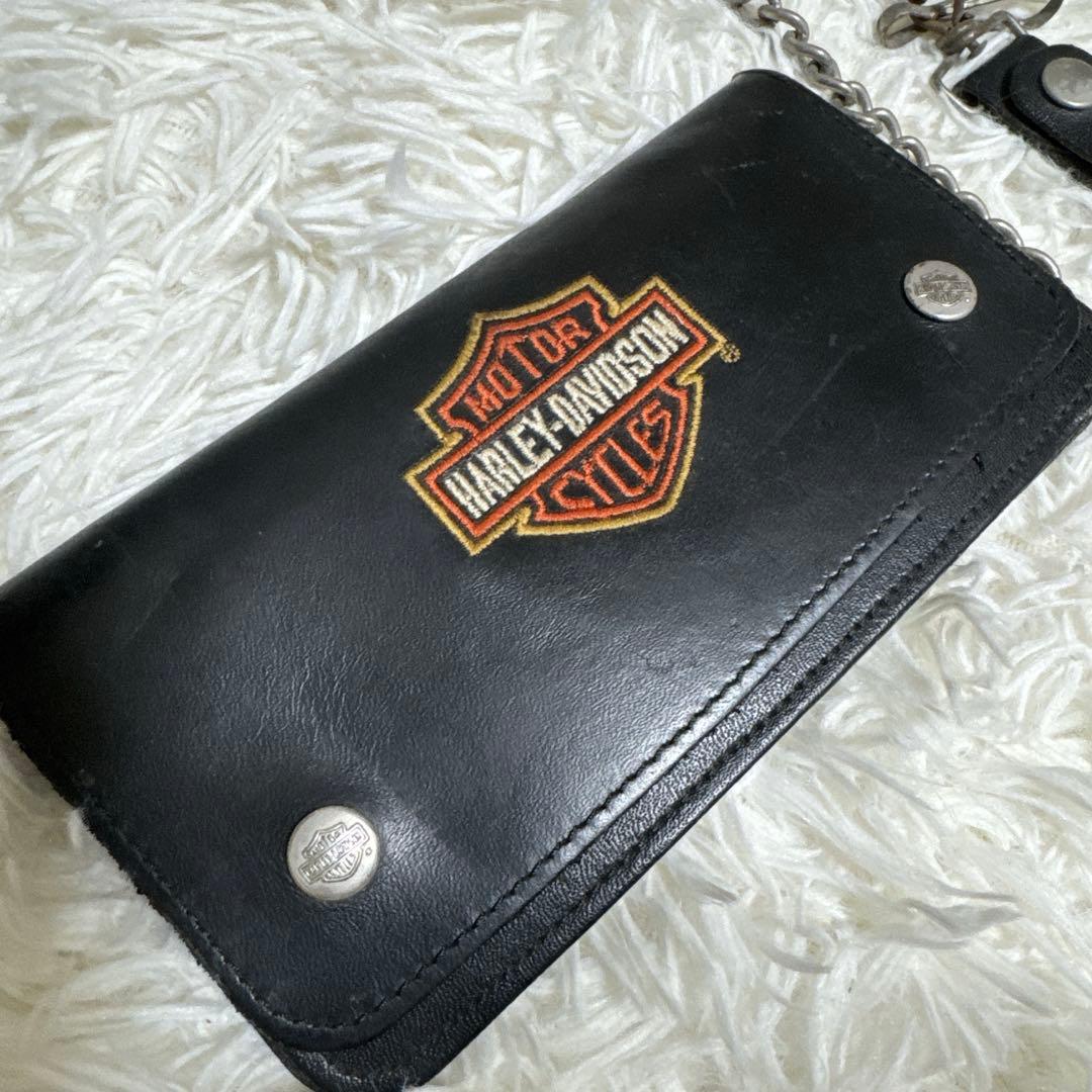 Harley-Davidson ウォレットチェーン　ロゴ 刺繍　USA製