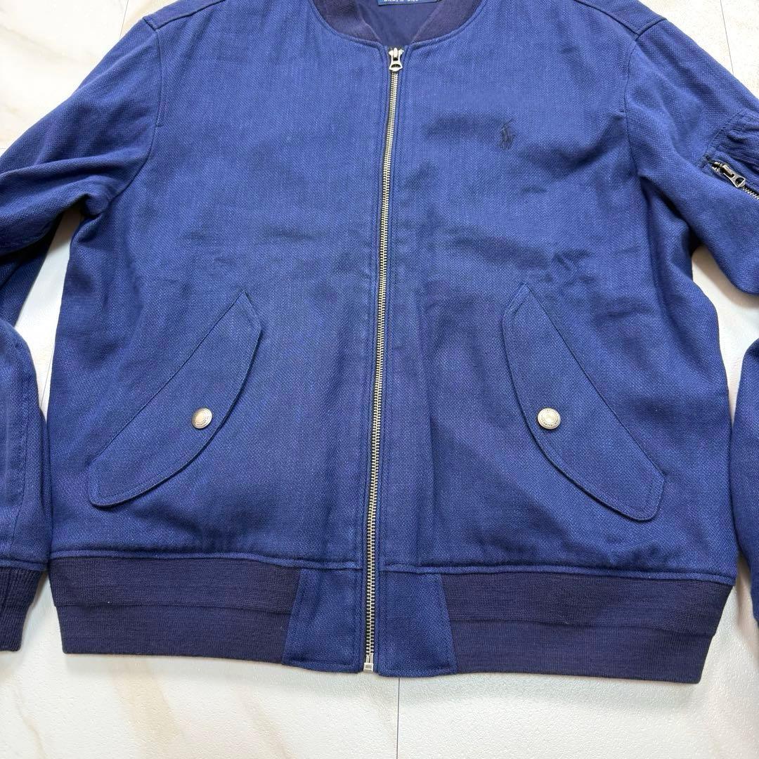 希少 ✨ポロ ラルフローレン リネン L-2B フライトジャケット ブルゾン L