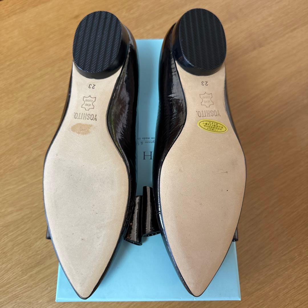 【未使用】ヨシト シルバー ビッグリボンパンプス　定価¥31,900