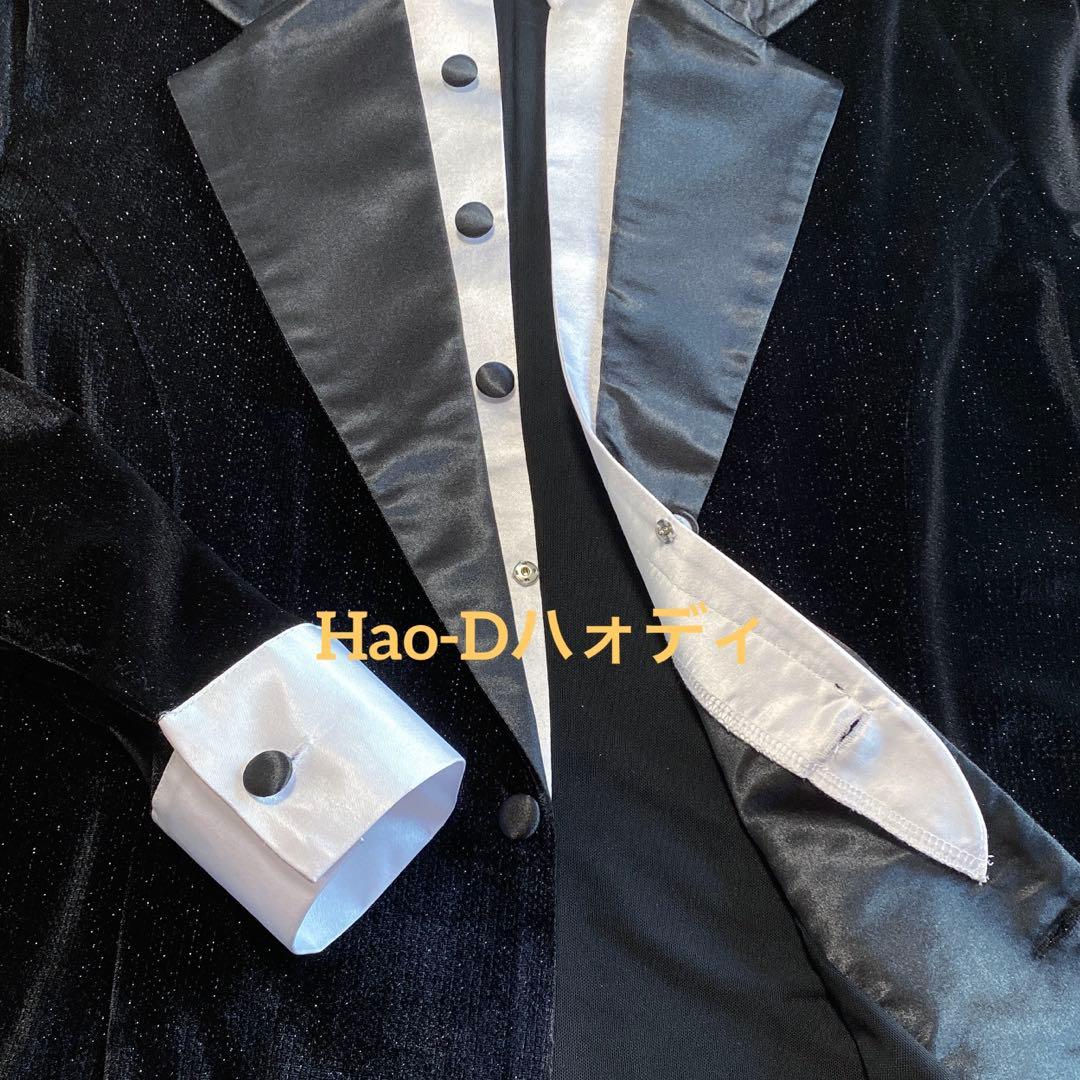 社交ダンス★ラテン★メンズ★新品★ジャケット★黒ベロア★L