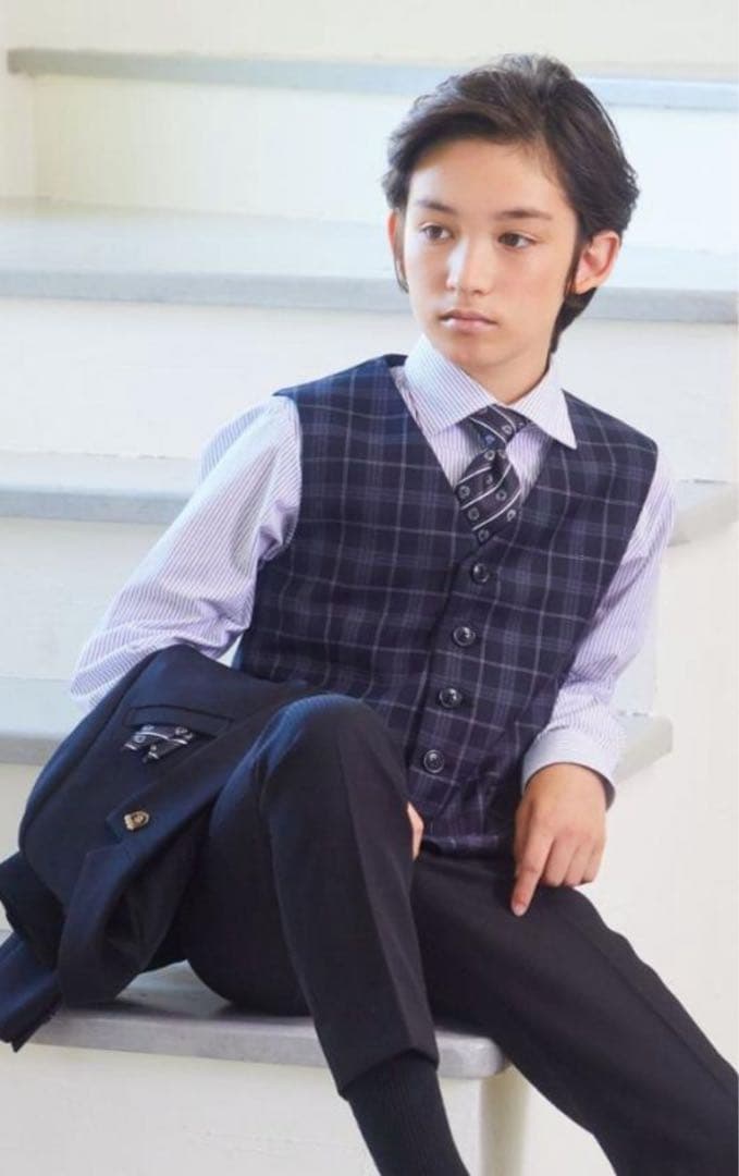 クリーニング済 CHOPIN ショパン ベスト付きスーツ 7点セット 170cm