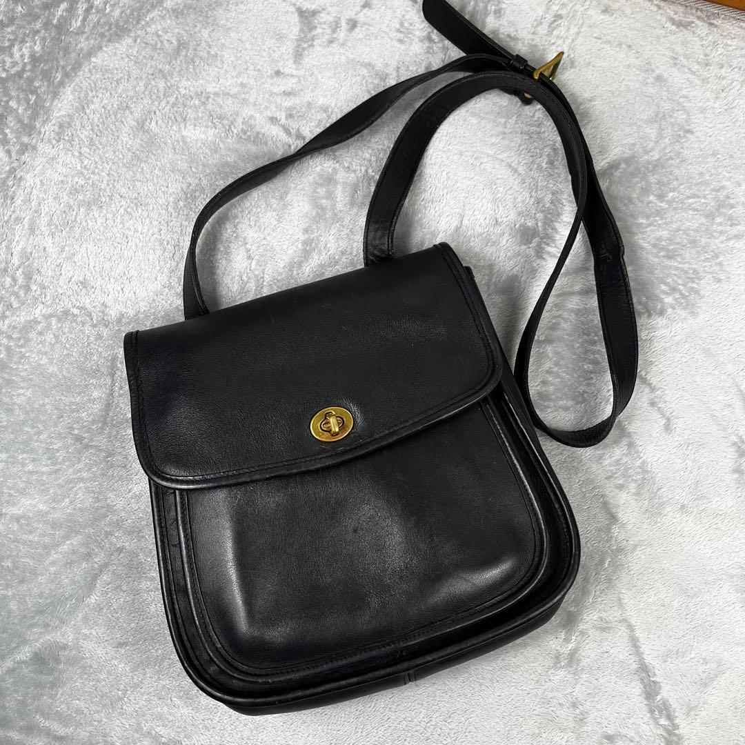 Old Coach ショルダーバッグ 9979 ブラック 黒 ターンロック