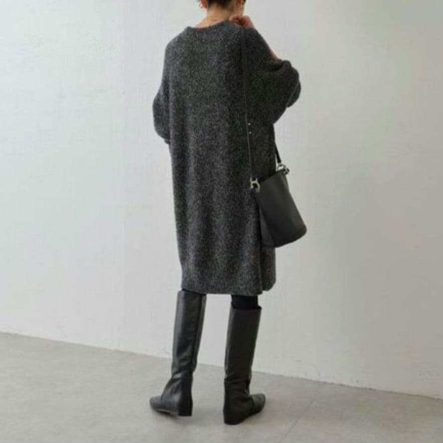 【✨新品タグ付き✨】BEARDSLEY◎ミックスニットラグランワンピース