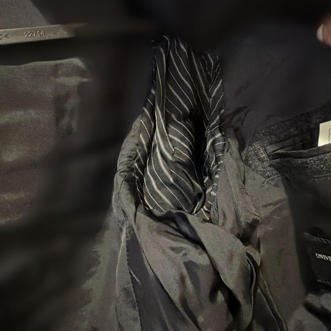 カノニコ ダブルジャケット セットアップ チェック グレー Super100