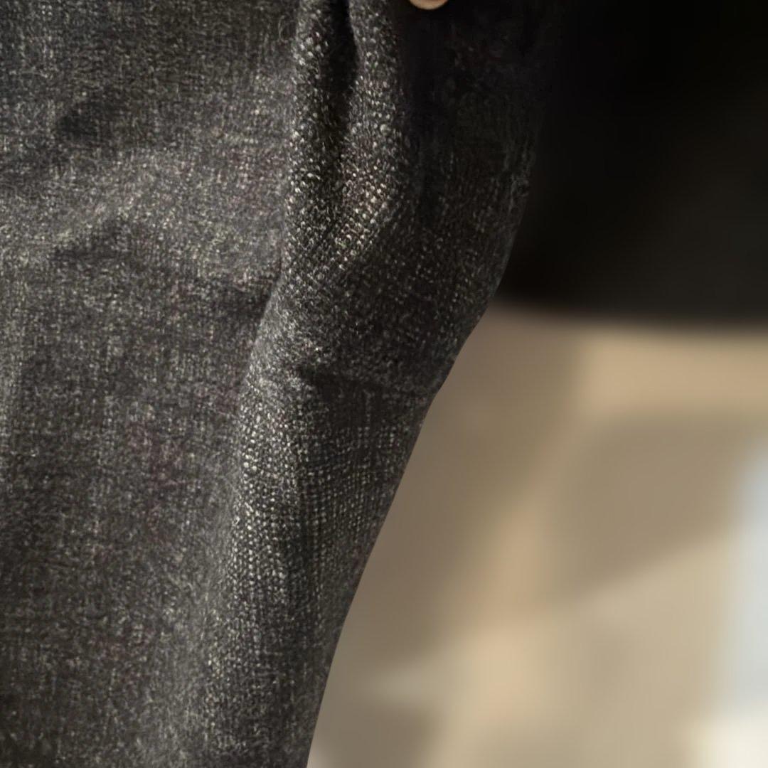 カノニコ ダブルジャケット セットアップ チェック グレー Super100