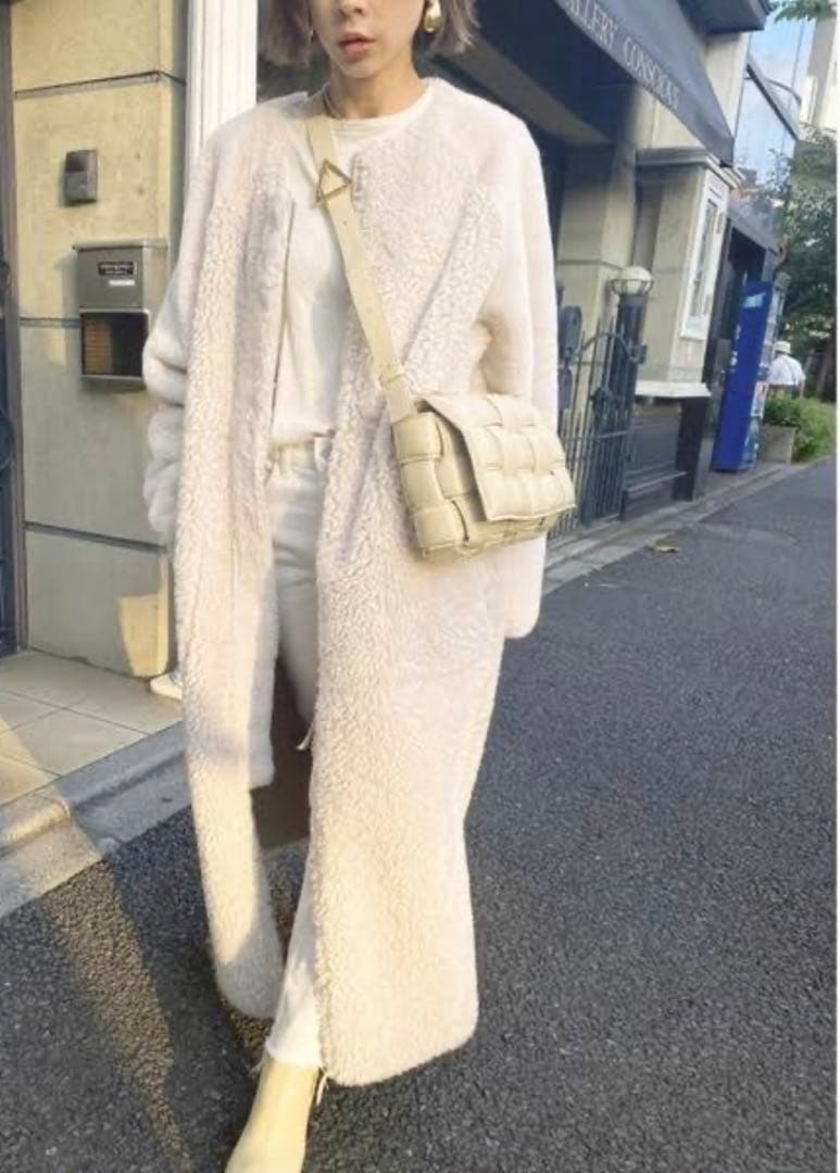 Ameri REVERSIBLE TWIN BOA COAT ホワイト